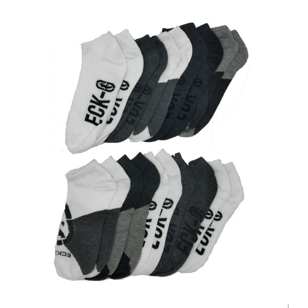 10-20 Pares de Calcetines Deportivos Básicos Ecko de Secado Rápido para Hombre 10-13 (Gris/blanco, 20)