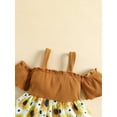 thumbnail image 3 of TRKIYQC Vestido de niña, Manga Corta con Estampado de Girasol, Patchwork, Verano, Vestido de una Línea para Casual TRKIYQC Moda，ocio, 3 of 7