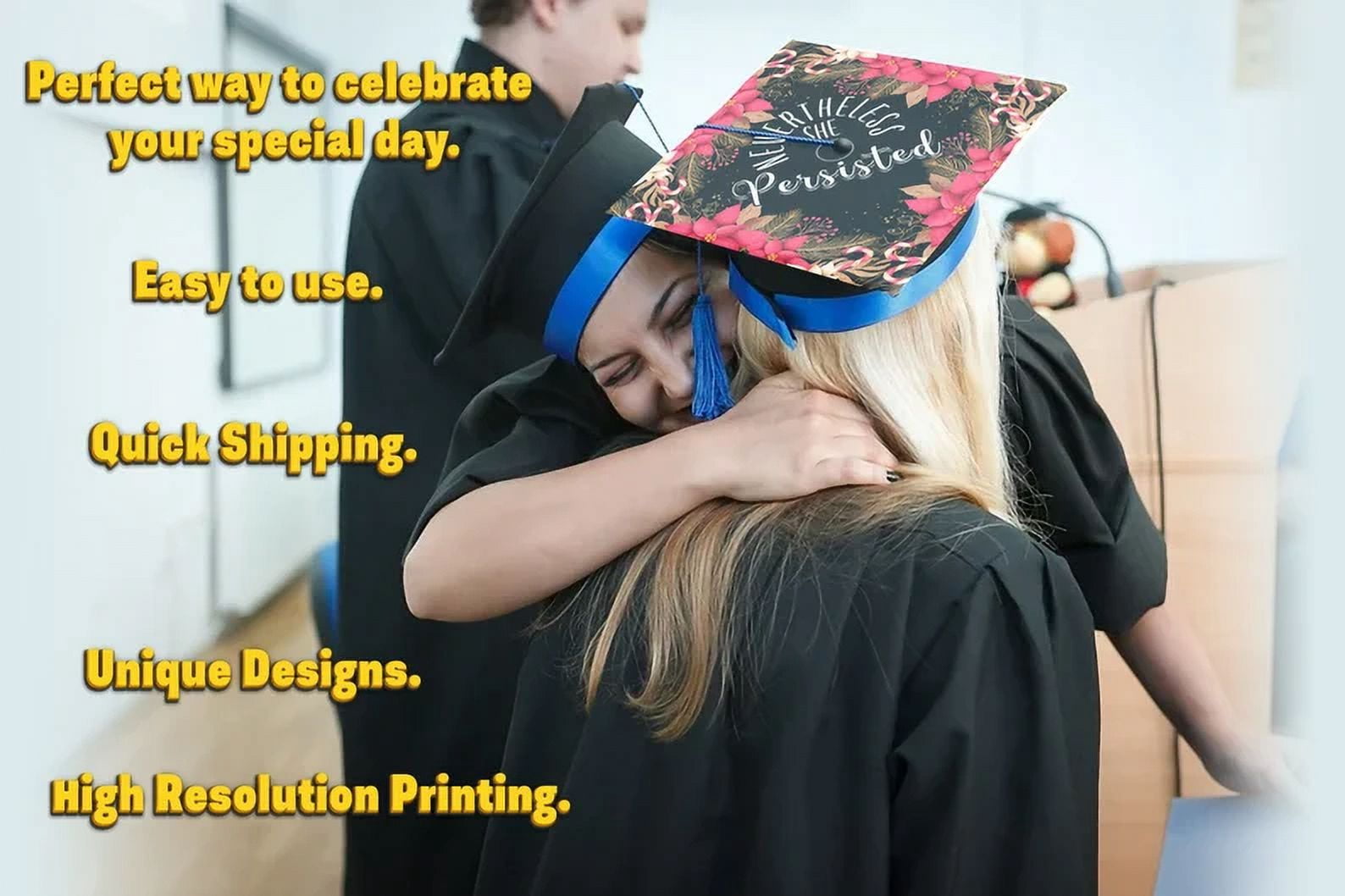 Nevertheless She Persisted, Motivational, Graduation Cap Topper Decoration, Graduation Gift