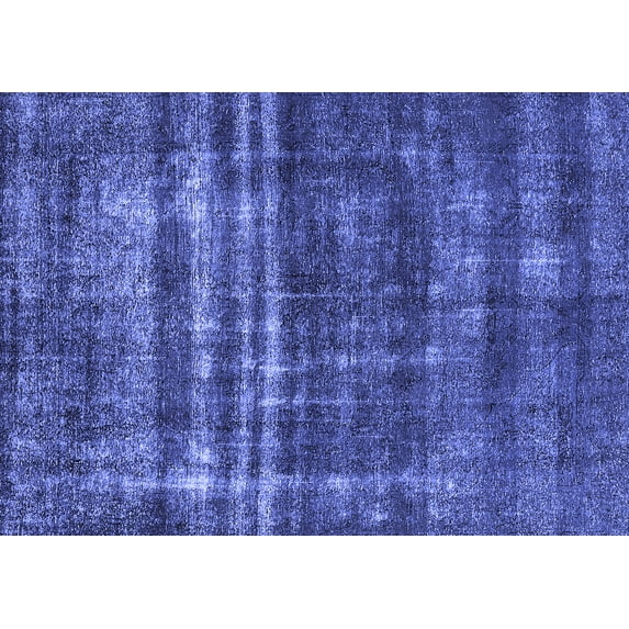 Ahgly Company Indoor Rectangle Oriental Blue Industrial Area Rugs, 7' x 9'
