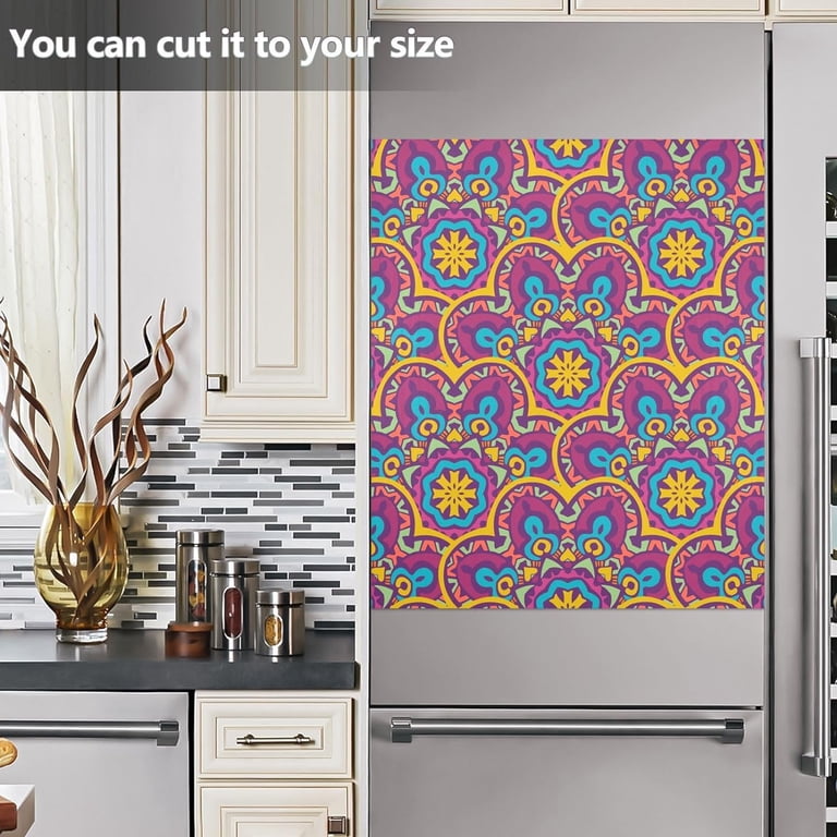 Sticker Aimantin Frigo - Décor Magnet - Motif Indien Rouge - Decormat