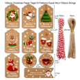 thumbnail image 2 of Navidad Retro Papel Kraft Etiquetas Colgantes Papá Noel Ciervo 10 Regalo De Navidad Festival Tarjeta Diy Tarjeta Colgante Yuarrent HA038230-00, 2 of 6