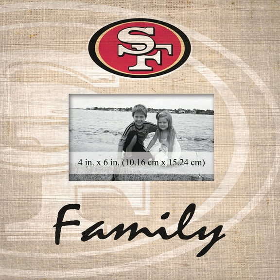 San Francisco 49ers 10'' x 10'' Burlap Pattern Frame