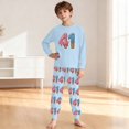 thumbnail image 2 of JAJAHO Boys Girls 2 Piece Outfits 41 Shirts Pants Set Ice Print Long Sleeve Soft Top Boy Girl Home Clothes Comfortable Outfit, 2 of 4