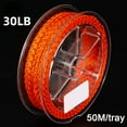 thumbnail image 2 of keepw Fly Fishing Line Preparation Outdoor 8 Strands Flexible Backing Fish Flying Cord Pocket Tool Freshwater Storage Fishline Orange Black 30LB, 2 of 4