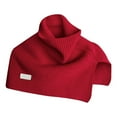 thumbnail image 1 of Automne et Hiver Cape Col Roulé Couleur Unie pour Femmes Châle Tricoté, 1 of 3