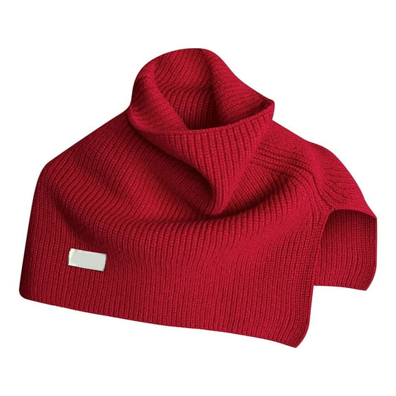 Ediodpoh Autumn Winter Womens Solid Color Turtleneck Cloak Shawl Knitted Sweater Poncho for Warmth and Style Red