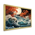 thumbnail image 2 of Designart "Serene Autumn Waves on the Coast" Landscapes Framed Wall Art Decor - Traditional Blue Storms Bedroom Framed Canvas Wall Art, 2 of 6