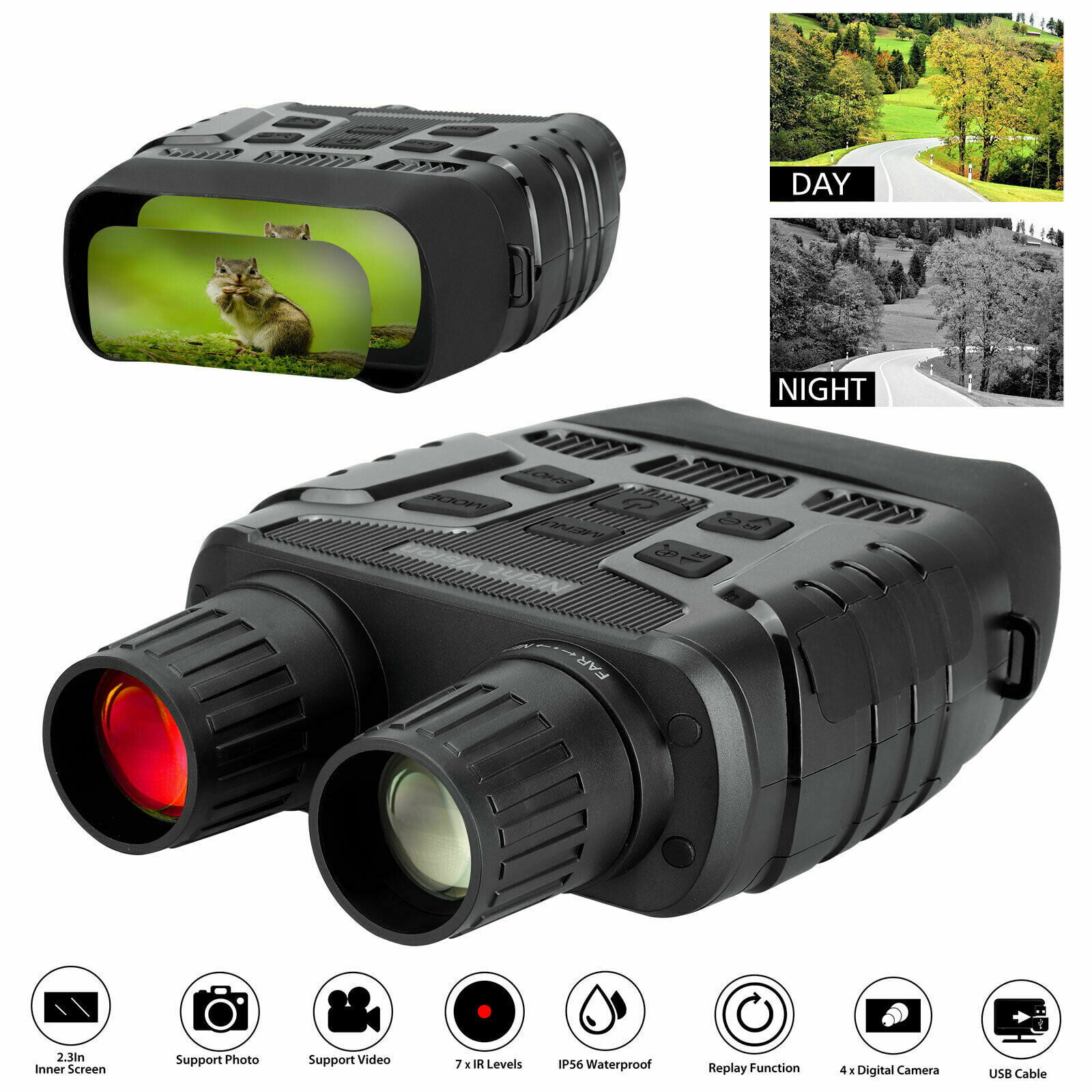 Digital Night Vision Goggles Binoculars for Total Darkness—Infrared Digital  Night Vision—Large Viewing Screen, 32GB Memory Card for Photo and Video  Storage—Perfect for Observation and Surveillance - Walmart.com