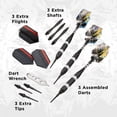 thumbnail image 4 of Darts Viper Black Ice Soft Tip, 18 g, con anillos plateados, 4 of 9