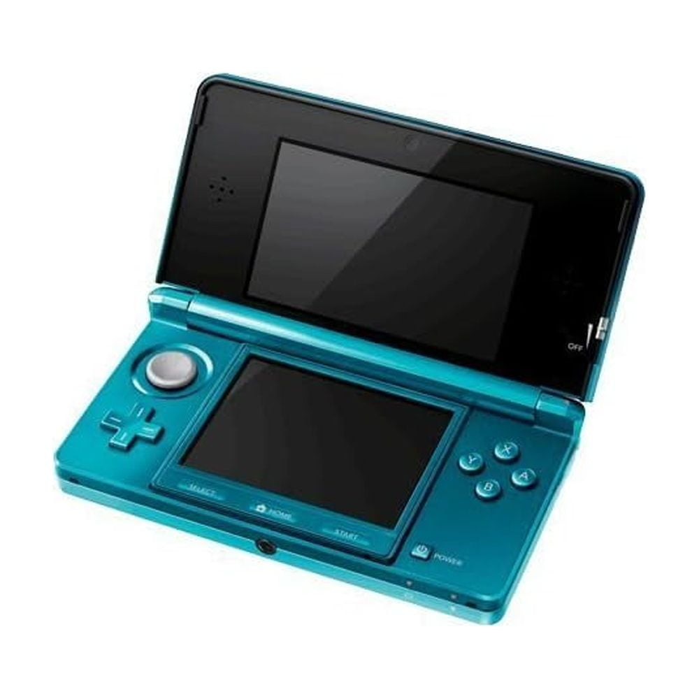 Restored Nintendo 3DS Handheld Video Game Console with Carrying Case - Aqua Blue (Refurbished)