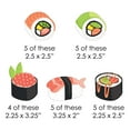 thumbnail image 2 of Big Dot of Happiness Let's Roll - Sushi - Paper Straw Decor - Japanese Party Striped Decorative Straws - Set of 24, 2 of 6