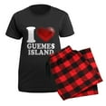 thumbnail image 5 of CafePress - I Heart Guemes Island Pajamas - Women's Short Sleeve Print T-Shirt and Pants Dark Cotton Pajama Set, 5 of 7