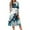 White -4, variant on Summer Midi Dresses for Women 2025 Loose Casual Mid-Length Dresses Boho 3/4 Sleeve Crewneck A Line Dress Beach Floral Print Flowy Sundresses with Side Pocket, White L