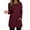 Wine, variant on Arlun Soft Cozy Ribbed Knit Sweaters for Women Round Neck Long Sleeve Lightweight Sweater Solid Color Casual Loose Fit Comfortable Basic Pullover Tops with Pockets XL