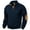 Navy, variant on Miluxas Mens Casual Corduroy Sweatshirt Long Sleeve Stand Collar 1/4 Button Up Pullover Fall golf Sweaters Khaki