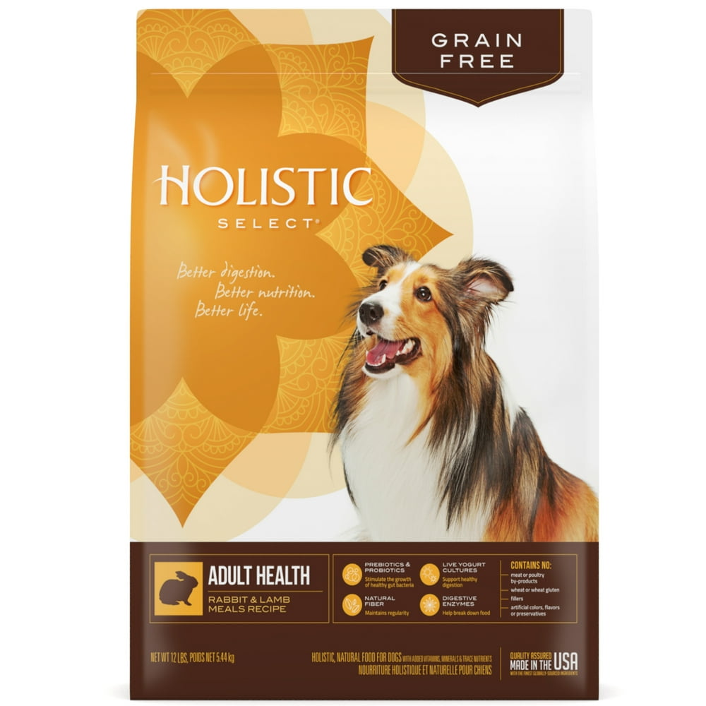 Holistic Select Natural Grain Free Dry Dog Food, Rabbit & Lamb Meals