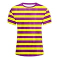 thumbnail image 3 of OSOLU Boys T-Shirts Crew Neck Striped Short Sleeve Party Comfortable Casual Tops Casual Daily Wear Cozy Weekend Tees​, 3 of 4