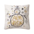 thumbnail image 1 of Funda De Almohada Con Estampado De Dibujos Animados De Navidad, Funda De CojíN De Sofá De Estilo CáLido XBTCLXEBCO Blanco-B;18" *18", 1 of 6