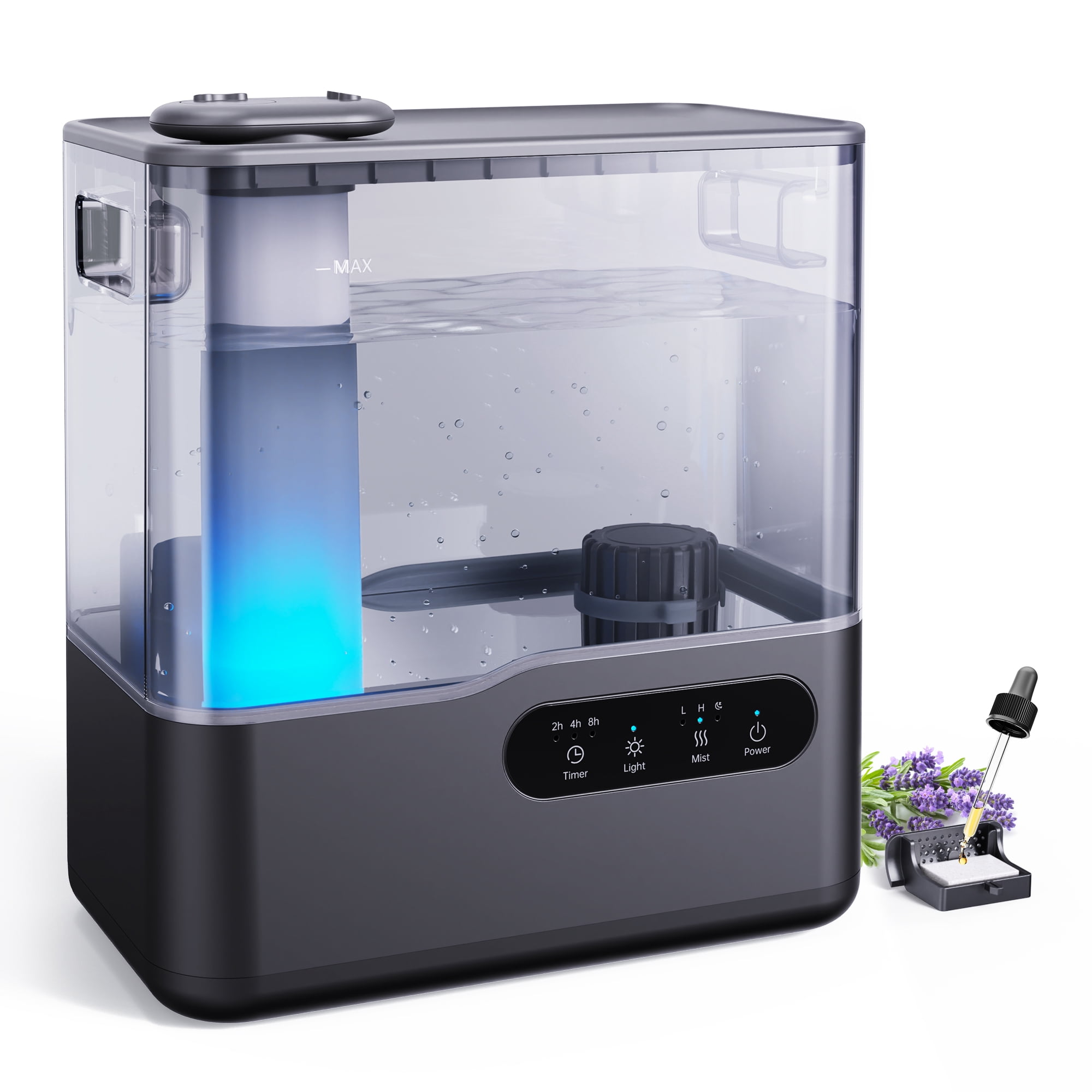 ALROCKET 5L Humidifiers for Bedroom, Cool Mist Humidifiers for Home Large Room,Baby and Plant,Black