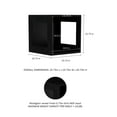 thumbnail image 3 of Lavish Home Modern Stackable Modular Cube End Table with Open Sides (Black), 3 of 8