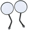 thumbnail image 1 of Almencla 2 Pcs Universel Moto Cyclomoteur Scooter Miroir Rond 10 mm Rétroviseur Noir VTT, 1 of 8