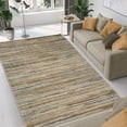 thumbnail image 2 of BNM Eclectic Abstract Line Design Indoor Rug, 4' x 6', Gold, 2 of 6