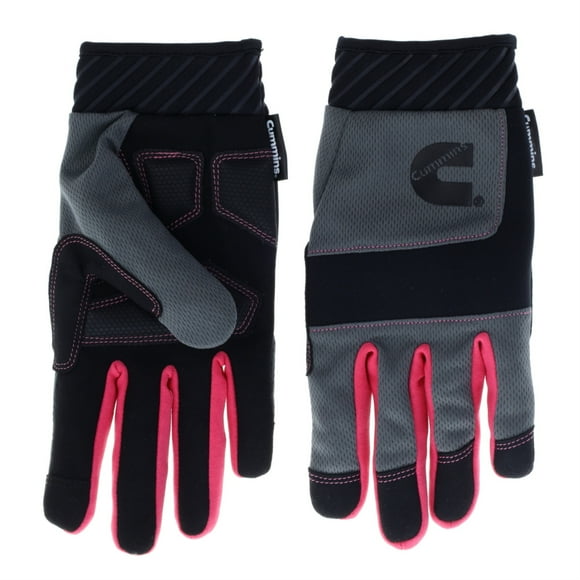 Cummins Gants de Mécanicien pour Femmes CMN35156 - Gants Utilitaires pour Femmes Roses et Gris Jardinage Construction Sécurité Gants de Travail avec Écran Tactile - Grand