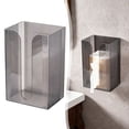 thumbnail image 2 of 1 Pack Wall Mounted Tissue Box, Torqee No Drill Towel Holder, Facial Towel Storage Organizer, for Bathroom Use, Kitchen Counter and Vanity Storage, Grey, 2 of 7