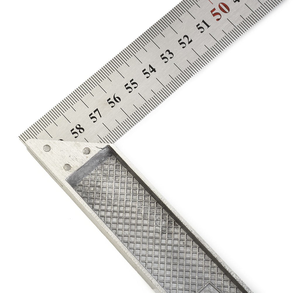Cheerock L Shaped Ruler 6 x 12 Metal 90 Degree Square Ruler Right Angle  Ruler for Carpenter Engineer - 300 x 150mm