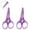 purple, variant on FACEGA 2Pcs Scissors All Purpose,With Protective Cover 3.5" Small Scissors,Pointed Sewing Scissors,Pink