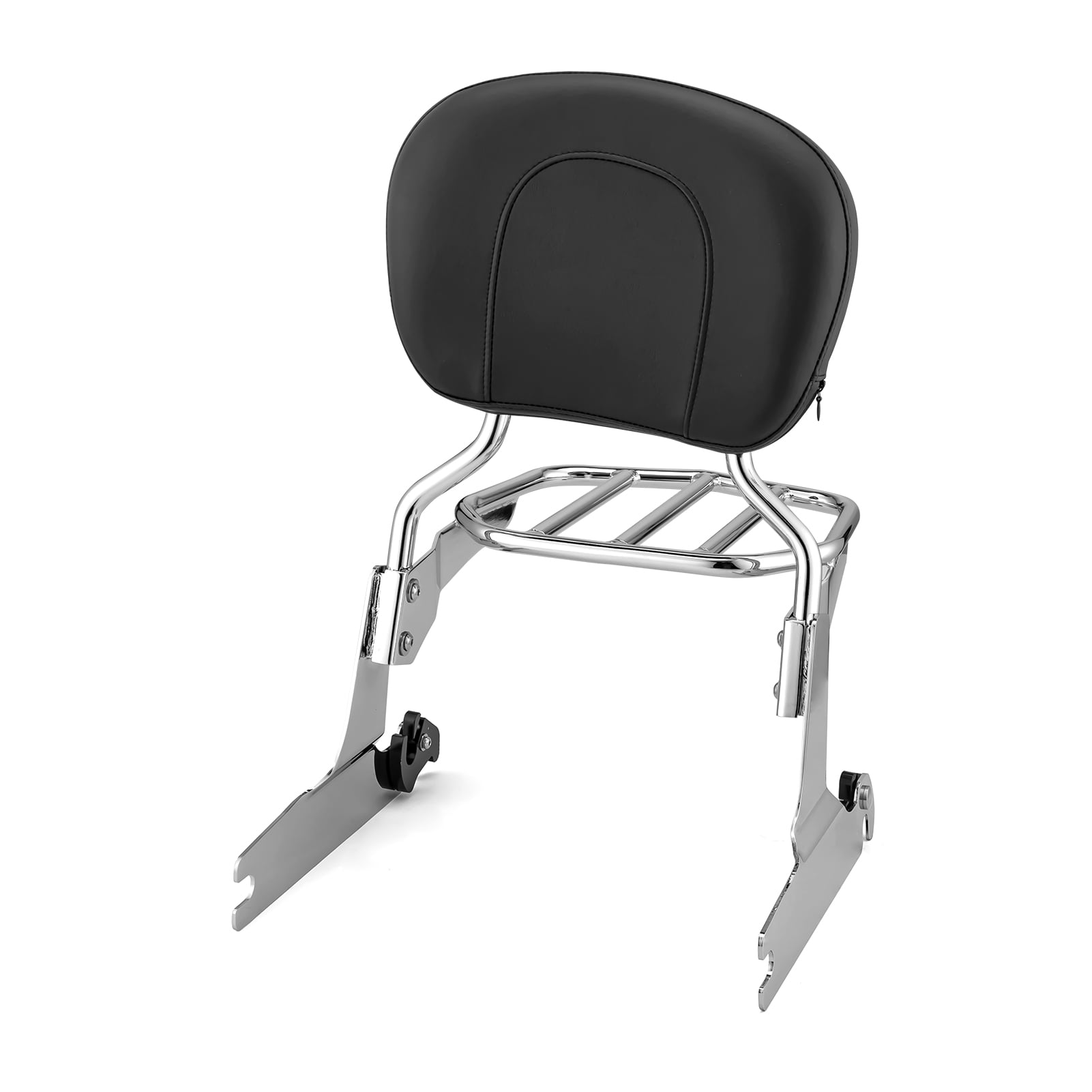 Weisen Standard Height Passenger Backrest Sissy Bar with Luggage Rack Fit 200mm Fender Compatible with Harley 2006-Later Softail 