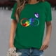 thumbnail image 3 of Gibobby Casual Playera de Manga Corta para Mujer Tops túnica blusa casual mujer manga suelta impresión camisas camiseta corta mujer blusa(Verde,G), 3 of 4