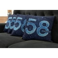 thumbnail image 5 of Ambesonne Blue Throw Pillow Cover 4 Pack, Number Night Sky Age, 16", Dark and Sky Blue, 5 of 5