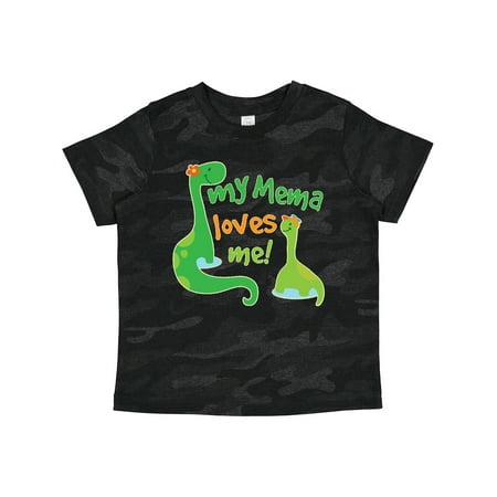 

Inktastic My Mema Loves Me Grandson Dinosaur Gift Toddler Boy Girl T-Shirt