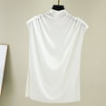 thumbnail image 2 of Tank Top For Women Women Turtleneck Sleeveless Cotton Solid Casual Loose Tunic Top Tee Shirt Tank, 2 of 6