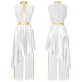 thumbnail image 1 of Choomomo Robe de Danse Sans Manches Ourlet Asymétrique Maxi Robe avec Pantalon Ample Blanc TG, 1 of 7