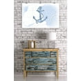 thumbnail image 2 of Anchor, Blue, Coastal Icon (24x36 Giclee Gallery Art Print, Vivid Textured Wall Decor), 2 of 3