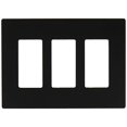 thumbnail image 2 of Legrand radiant Screwless Wall Plates for Decorator Rocker Outlets, 3-Gang, Black, RWP263BK, 2 of 10