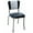 Black, variant on Dual Tone Channel Back Diner Chair with 1" Pulled Seat-Color:Black