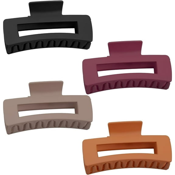 Hair Claw Clip for Women & Girls - Matte Hair Clips, Large Claw Clip for Thick Hair, Non-Slip Strong Jaw Claw Clips