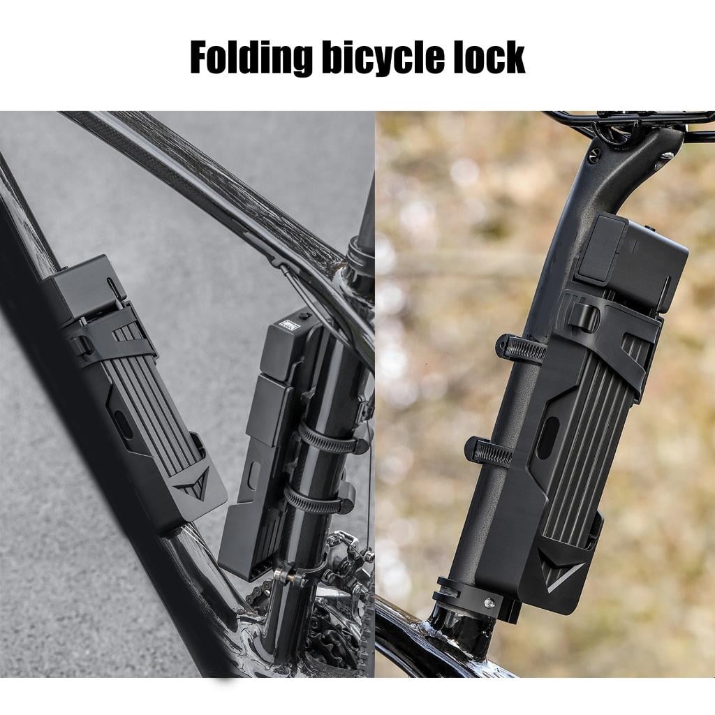 CEORPER Bicycles Scooter Motorcycle Folding Lock with Key Fold Chain Heavy Duty Metal Foldable Lock AntiTheft Cycling Lock