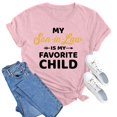 thumbnail image 3 of Women My Son In Law Is My Favorite Child Shirt Day T Shirts Mom Short Sleeve Tops Casual Short Sleeve Womens Solid Color Top Plain Tees for Women Rayon Long Sleeve Shirt Women Short Sleeve Tops for, 3 of 4