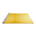 thumbnail image 2 of Ahgly Company Machine Washable Indoor Square Oriental Yellow Traditional Area Rugs, 4' Square, 2 of 4