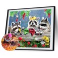 thumbnail image 1 of Cuadros Decorativos Diamante pintura 5D valla mapaches DIY taladro redondo completo mosaico (A2073) Tmvgtek embutido en tela, 1 of 6