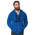 thumbnail image 6 of Feed The Wolf Sarcastic Hangry Gym Zip Up Hoodie Men's Women's Brisco Brands X, 6 of 6