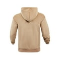 thumbnail image 3 of Wutalume Men's Winter Zipper Hooded Fleece Sweatshirt with Patch Pocket, Casual Jacket for Men, Soft and Warm Material, Perfect for Layering, Outdoor Events,Khaki 2XL, 3 of 7