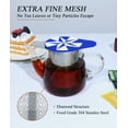 thumbnail image 4 of LULLATTI Extra Fine Mesh Tea Strainers for loose tea with Blue Silicone Lid, 18/8 Stainless Steel Large Capacity Tea Steeper for Brewing Tea, Coffee, Iced Tea - Fits Mugs/Cups/Mason Jars/Pitchers, 4 of 7