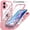 Pink, variant on Dteck Case with Wrist Strap for iPhone 17,360° Full Body Case Built-in HD Touch Sensitive Screen Protector Compatible with MagSafe Shockproof Clear Back Cover,Blue