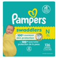 thumbnail image 1 of Pampers Swaddlers Diapers, Size 0 (up to 10 lbs), Absorbent, Keeps Baby Dry and Comfortable, Skin Safe Disposable Baby Diaper, 1 of 22